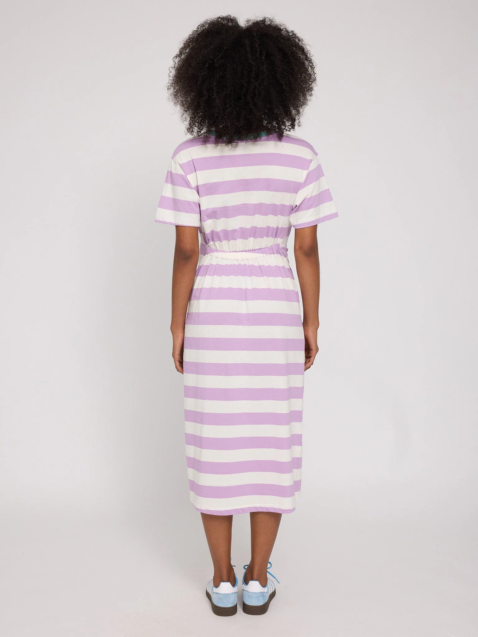 Bold Striped Jersey Dress - Image 14