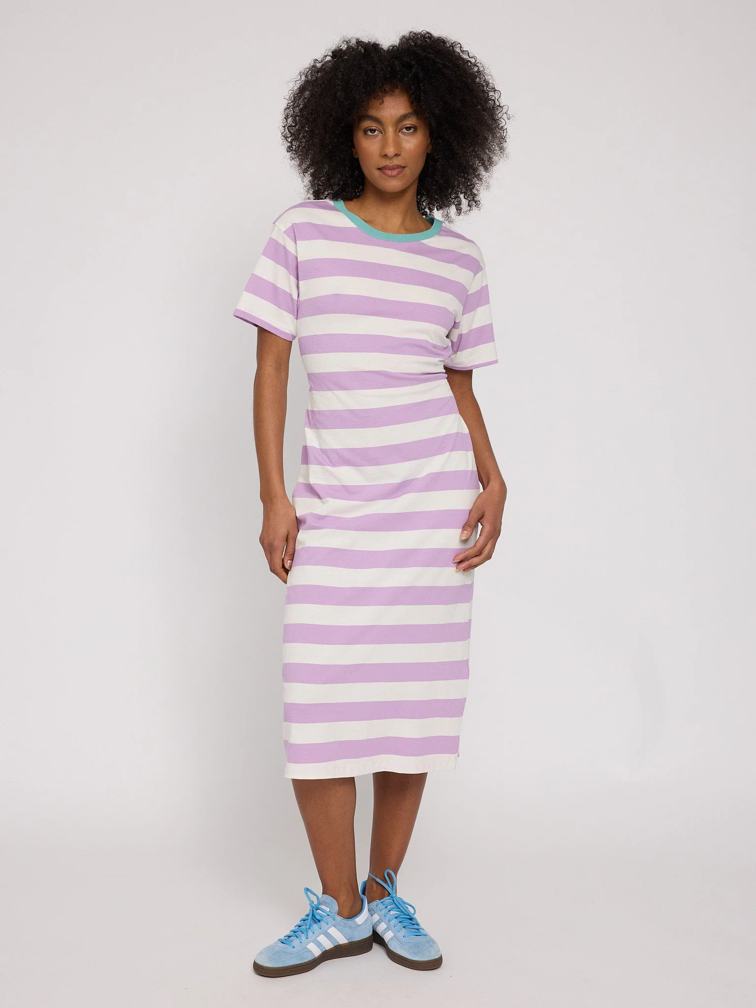 Bold Striped Jersey Dress - Image 17
