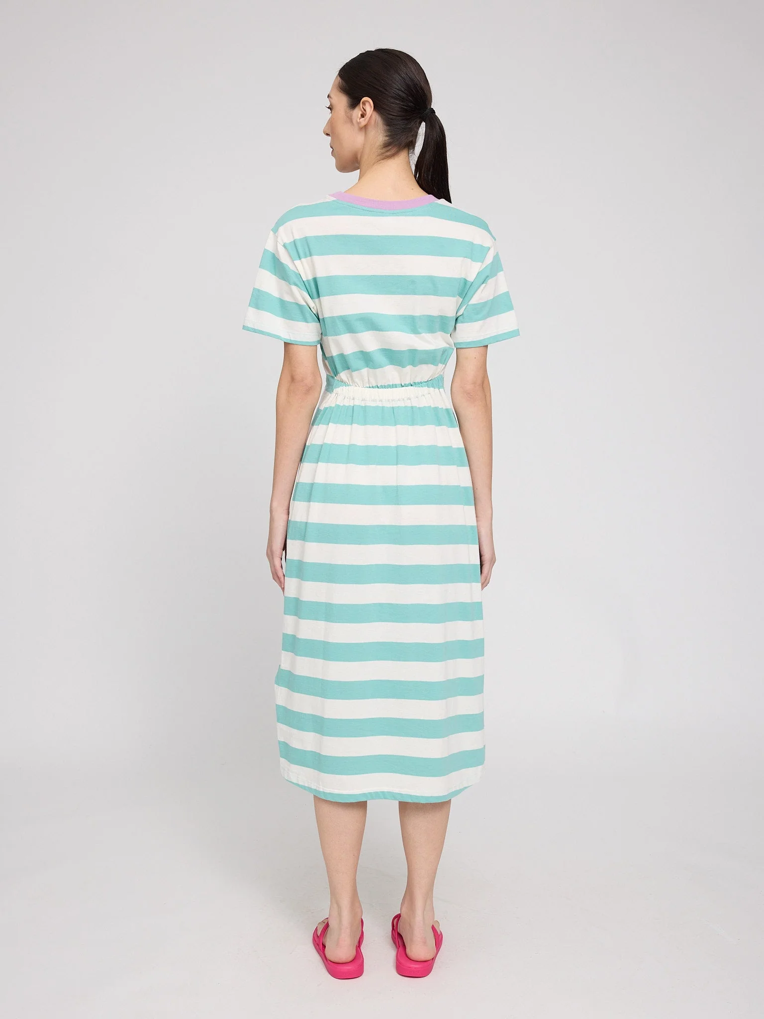 Bold Striped Jersey Dress - Image 2