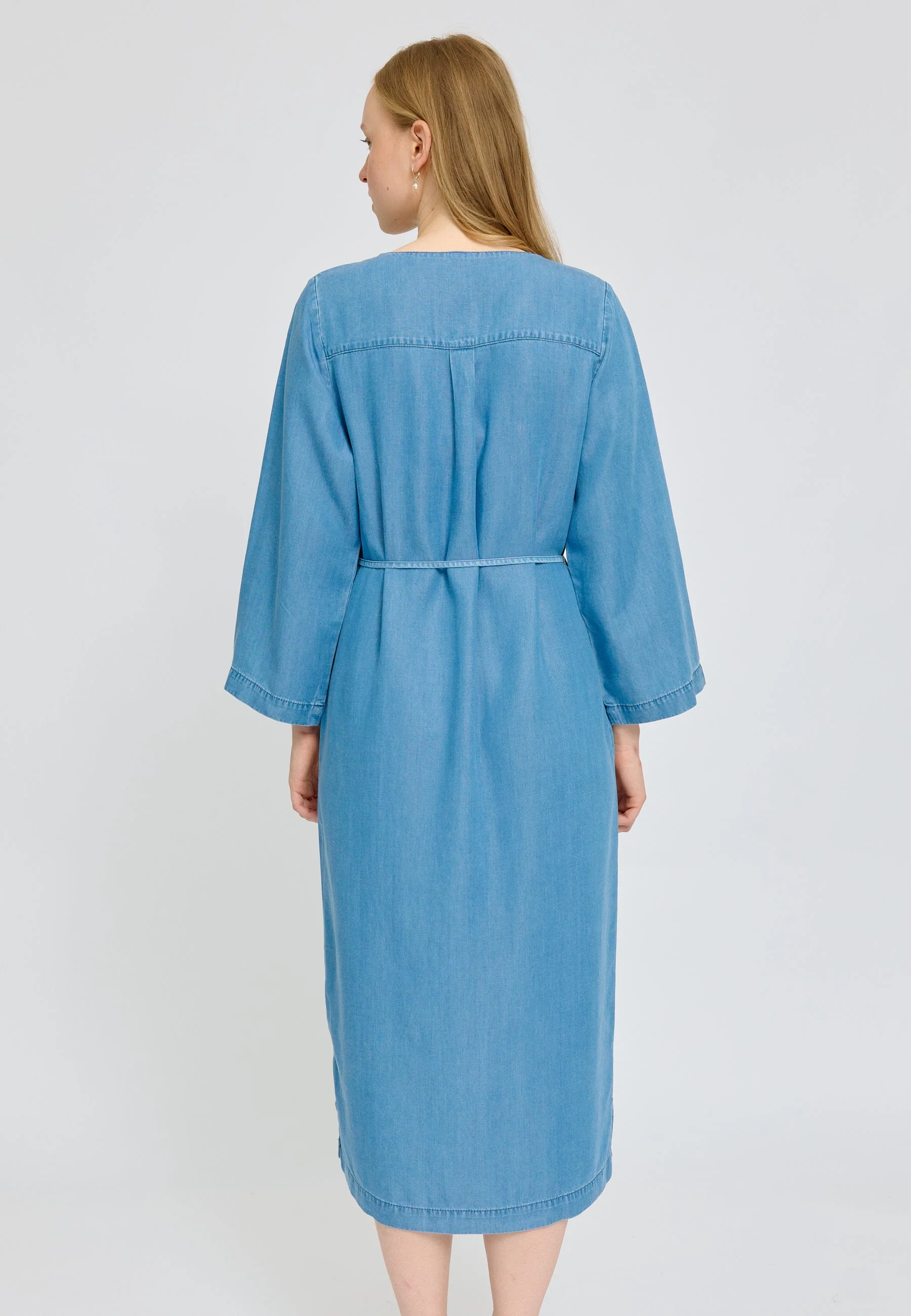V-Neck Tencel Midi Dress - Image 2