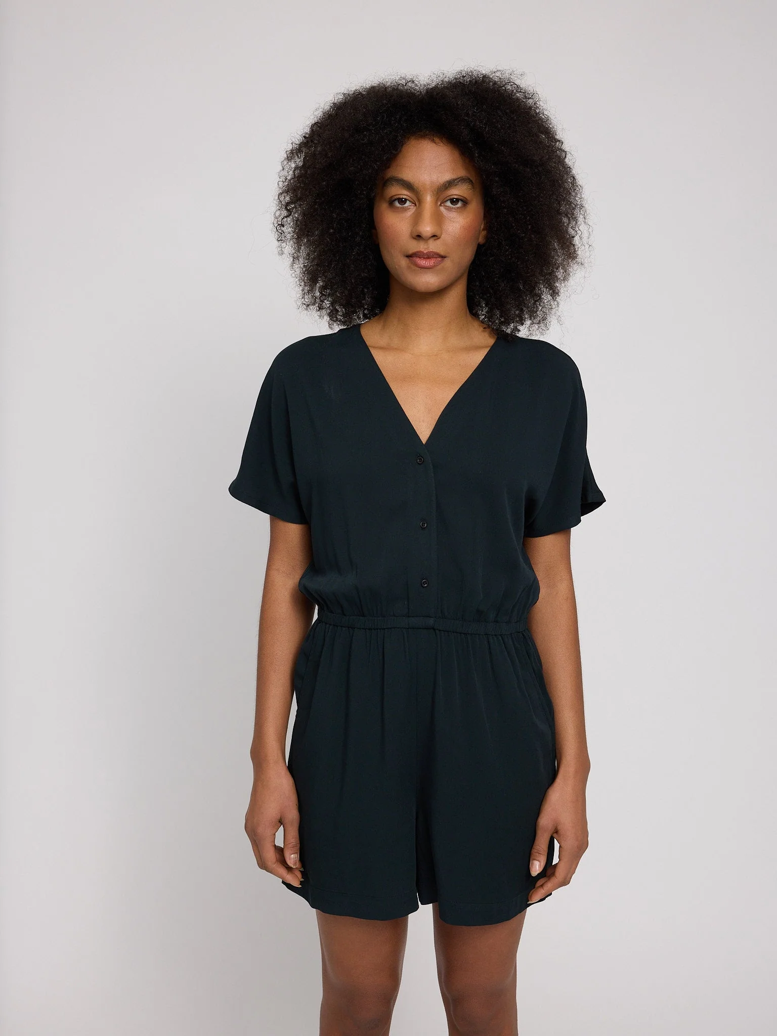 Short Viscose Jumpsuit