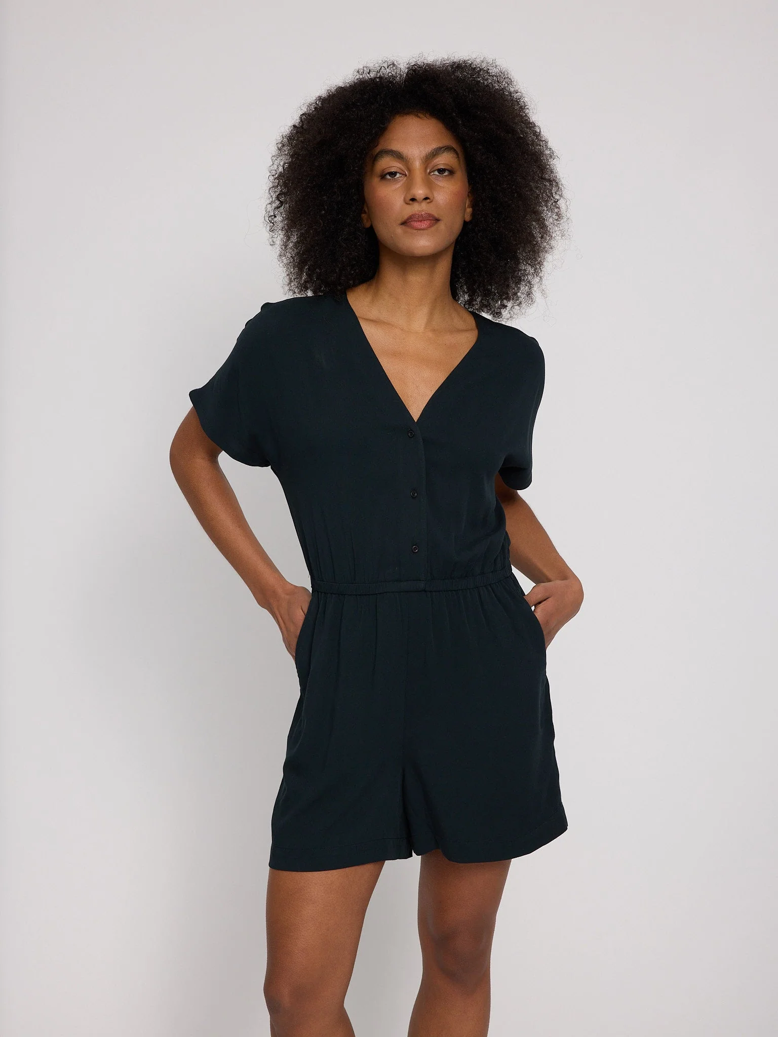 Short Viscose Jumpsuit - Image 5