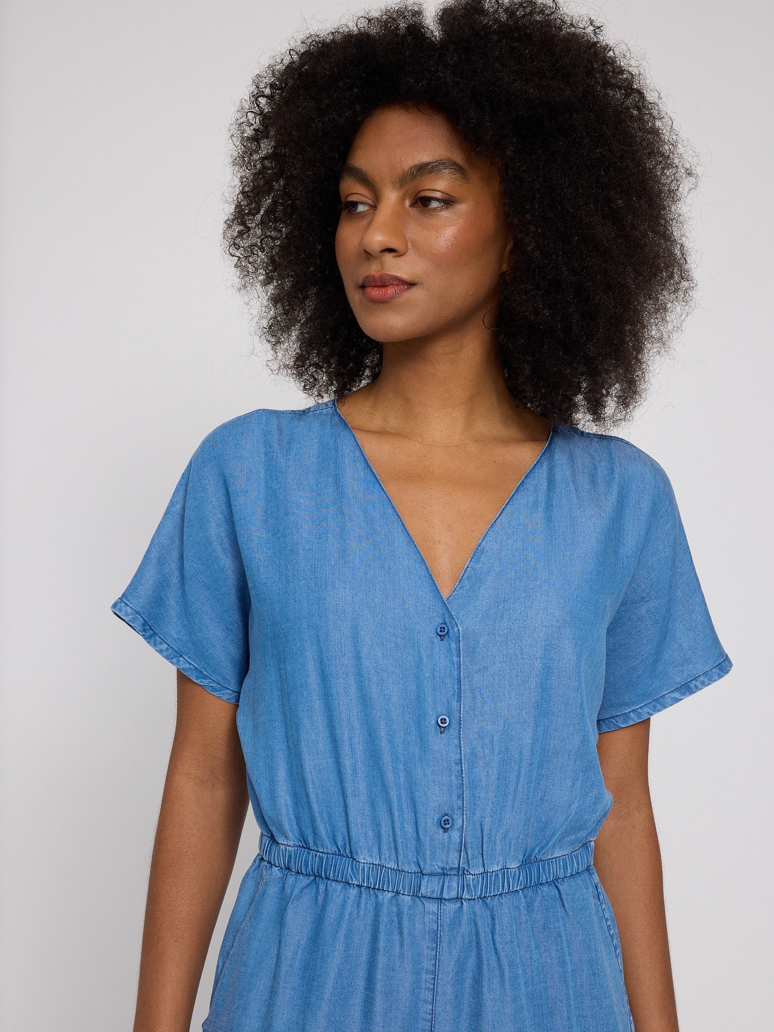 Wide Leg Tencel Jumpsuit - Image 3