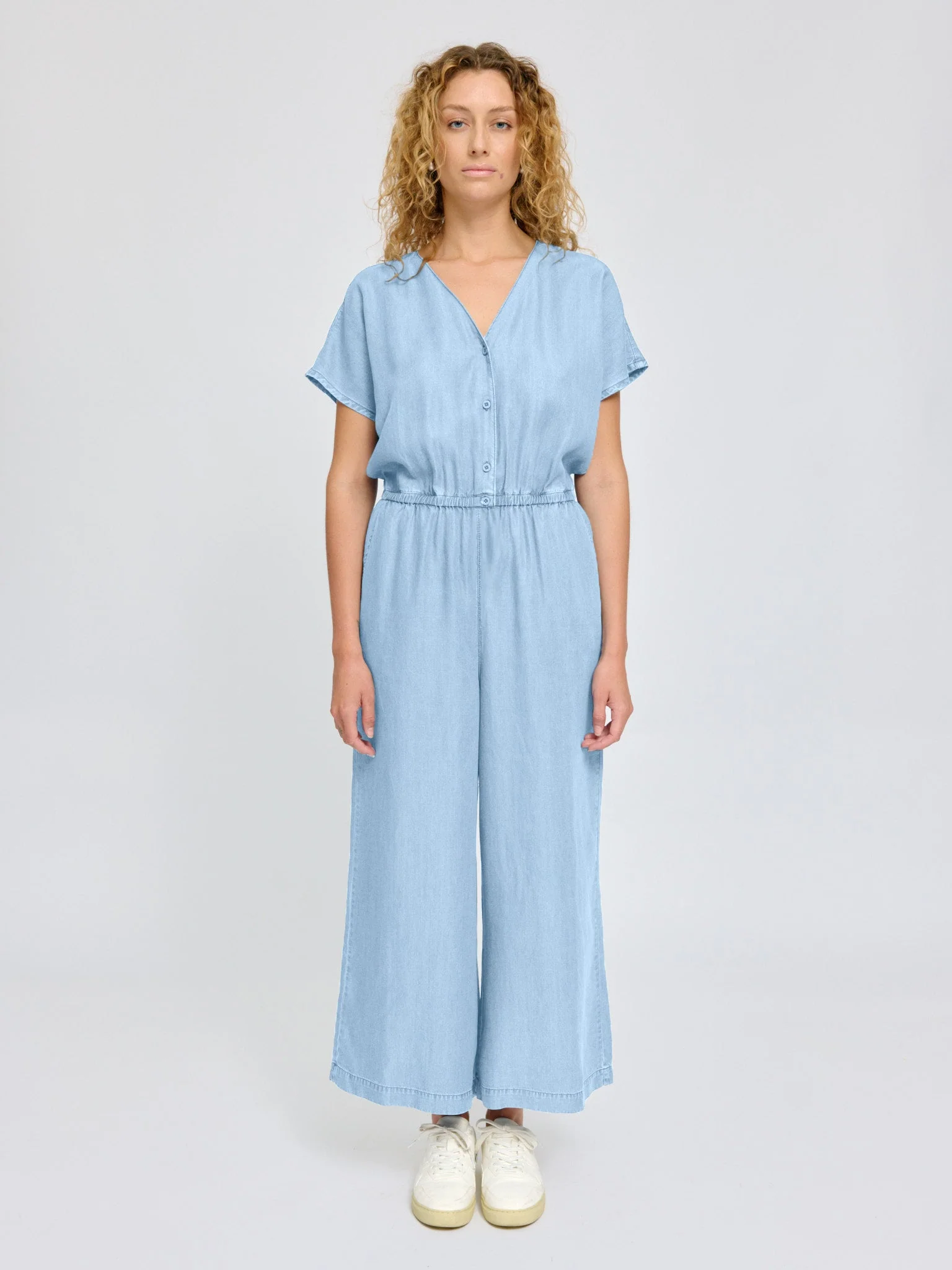 Wide Leg Tencel Jumpsuit - Image 7