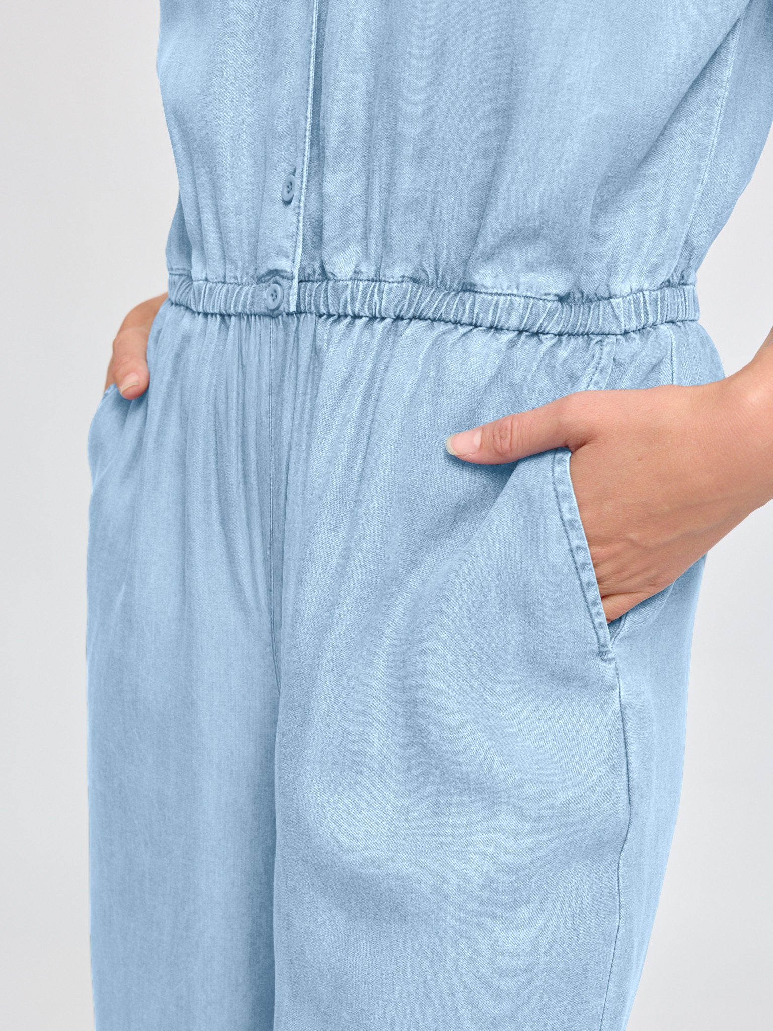 Wide Leg Tencel Jumpsuit - Image 9