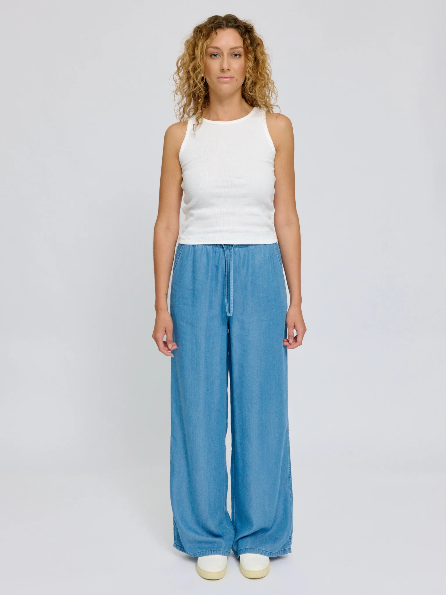 Drawstring Tencel Pants - Image 4