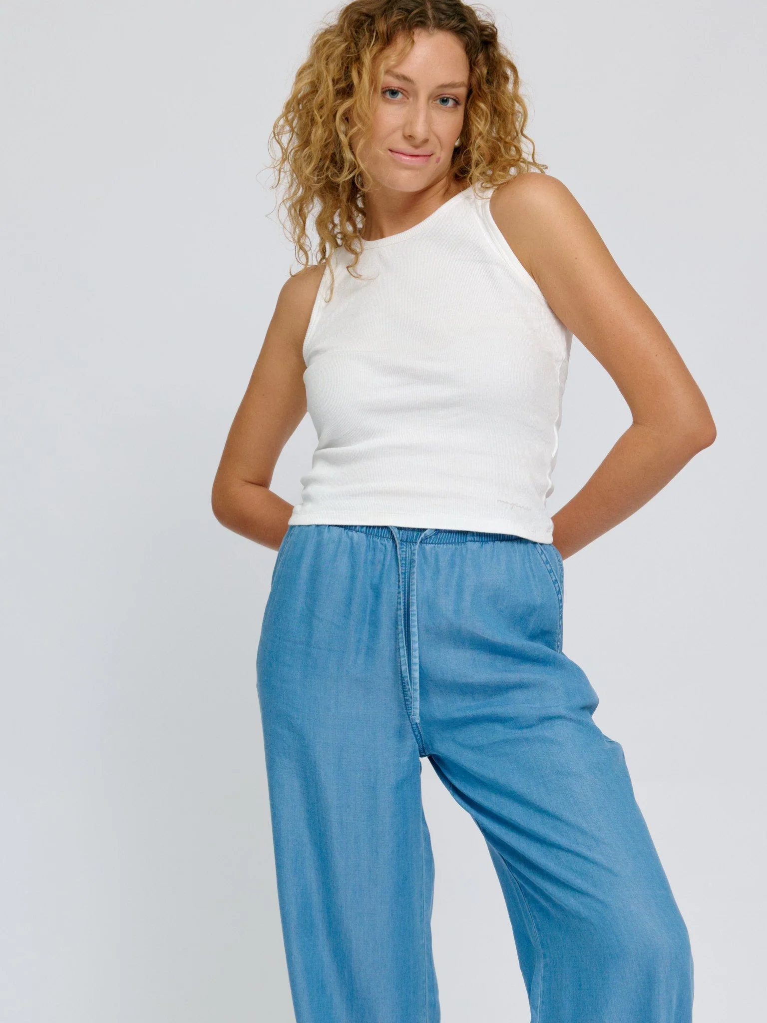 Drawstring Tencel Pants - Image 5