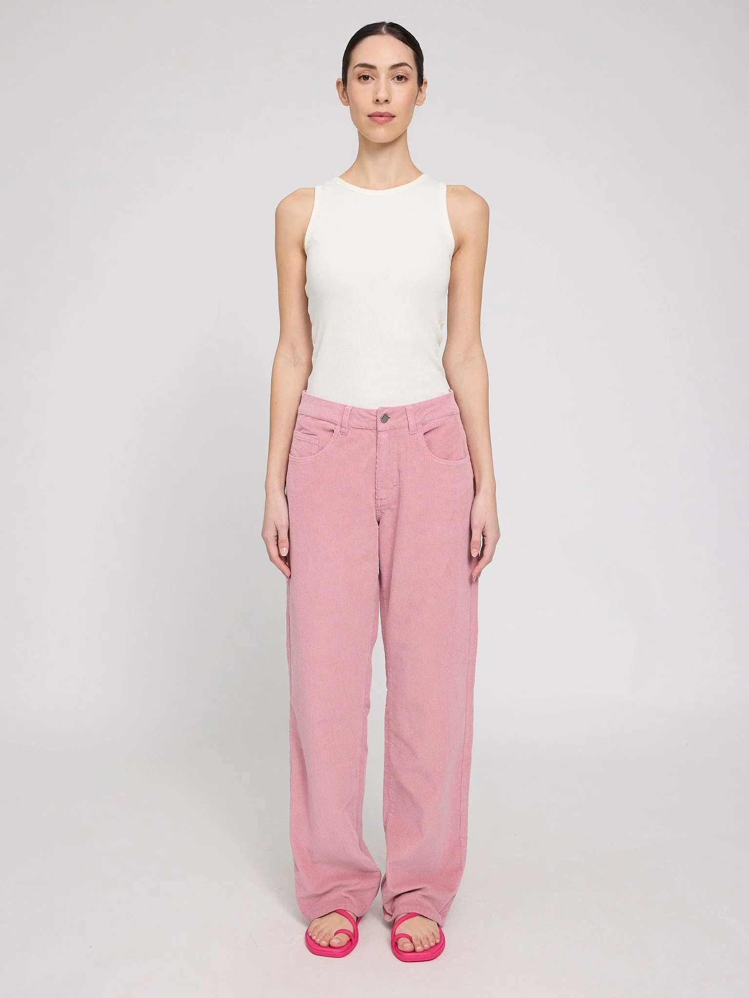 Wide Leg Corduroy Pants - Image 11