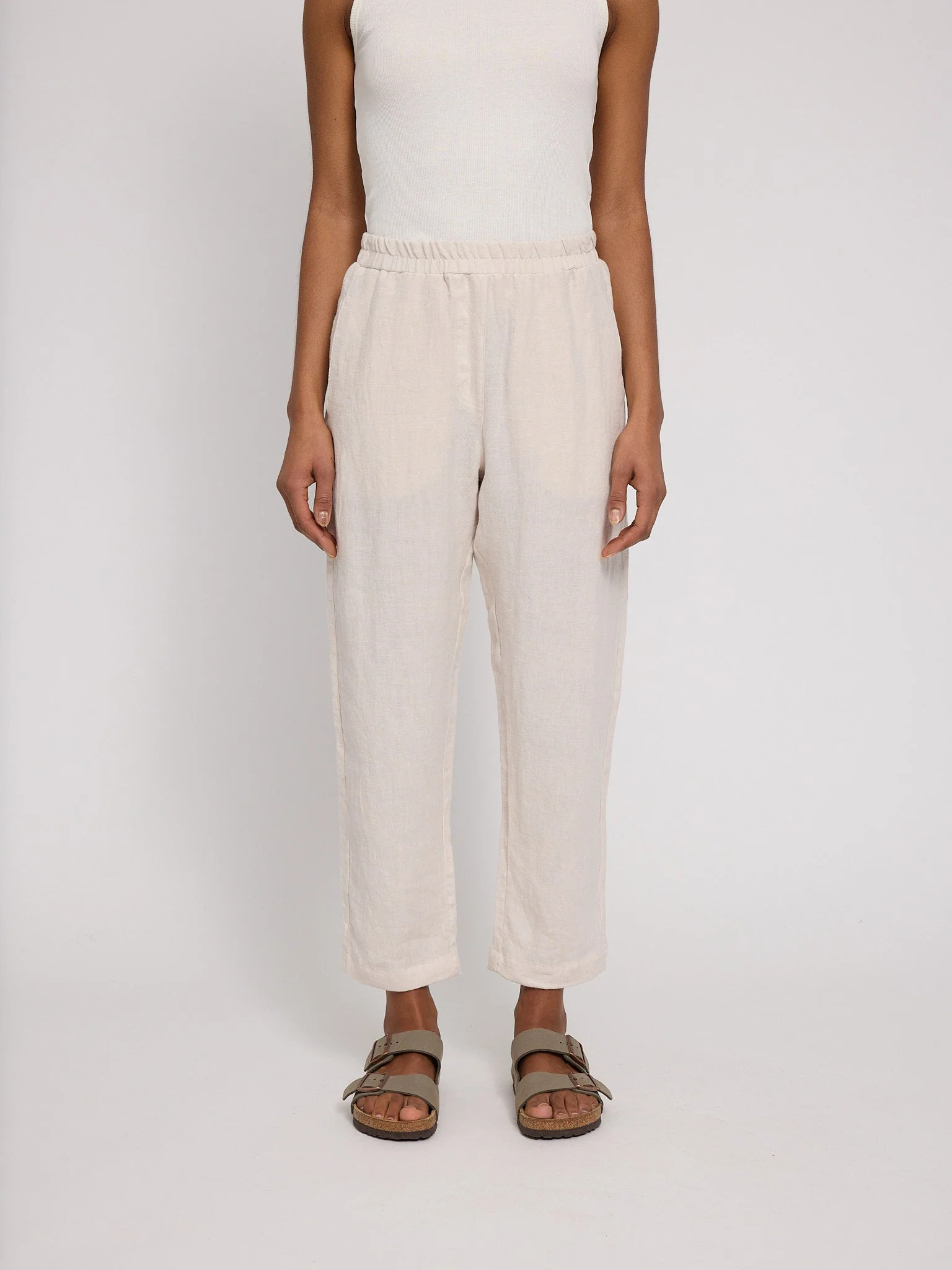 Straight Leg Linen Pants