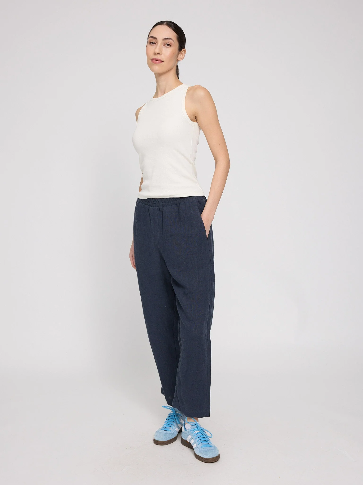Straight Leg Linen Pants - Image 11