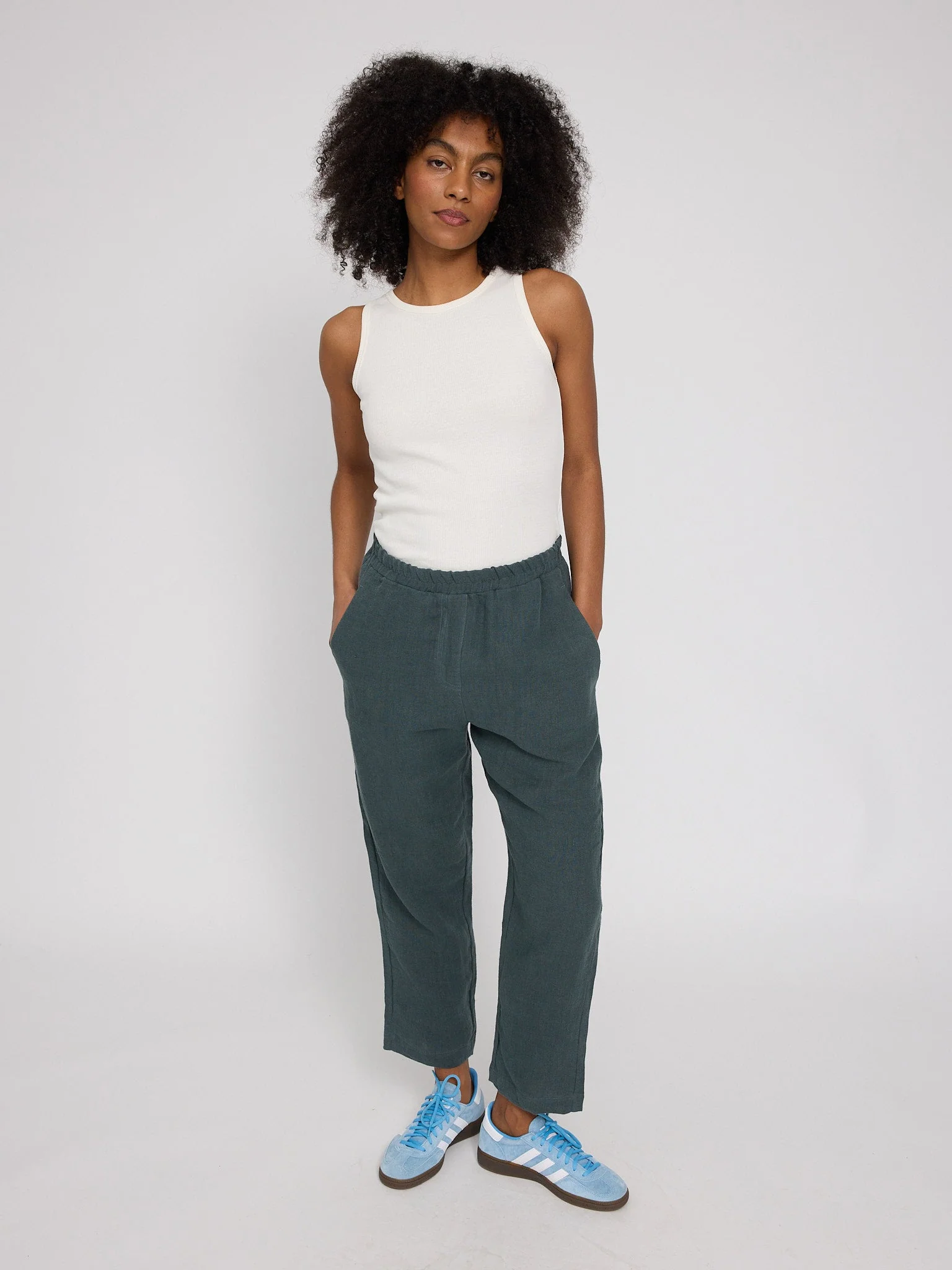 Straight Leg Linen Pants - Image 17