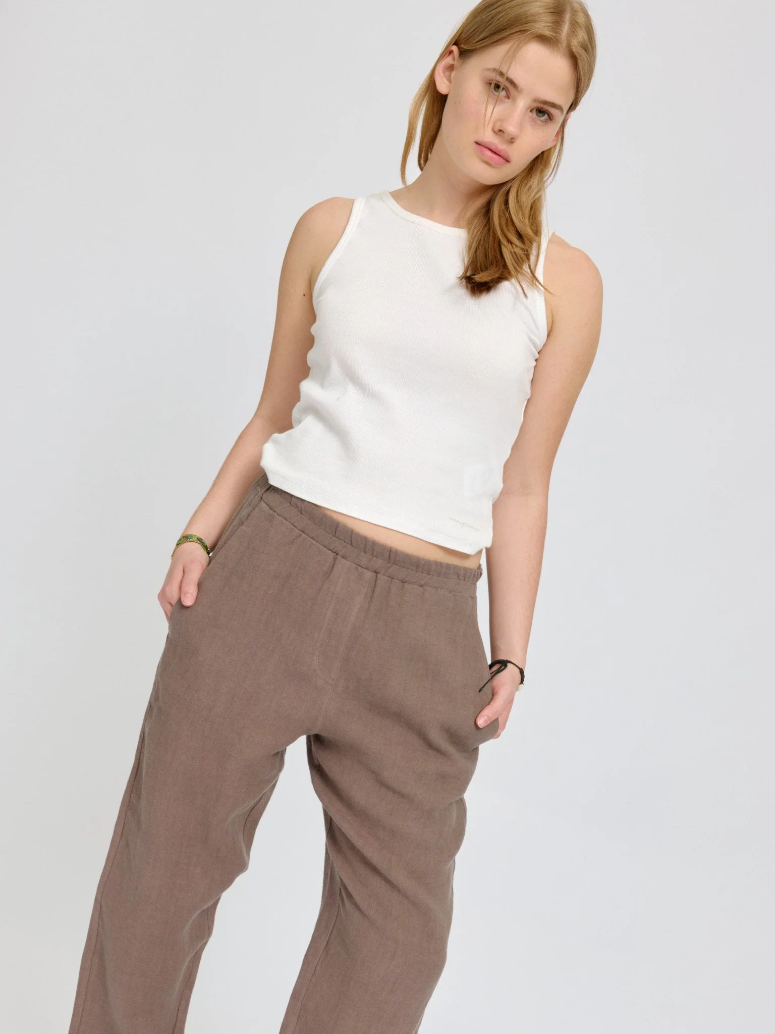 Straight Leg Linen Pants - Image 29