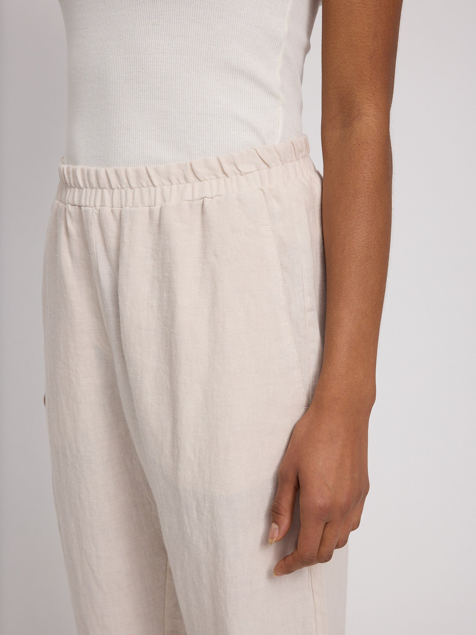 Straight Leg Linen Pants - Image 3