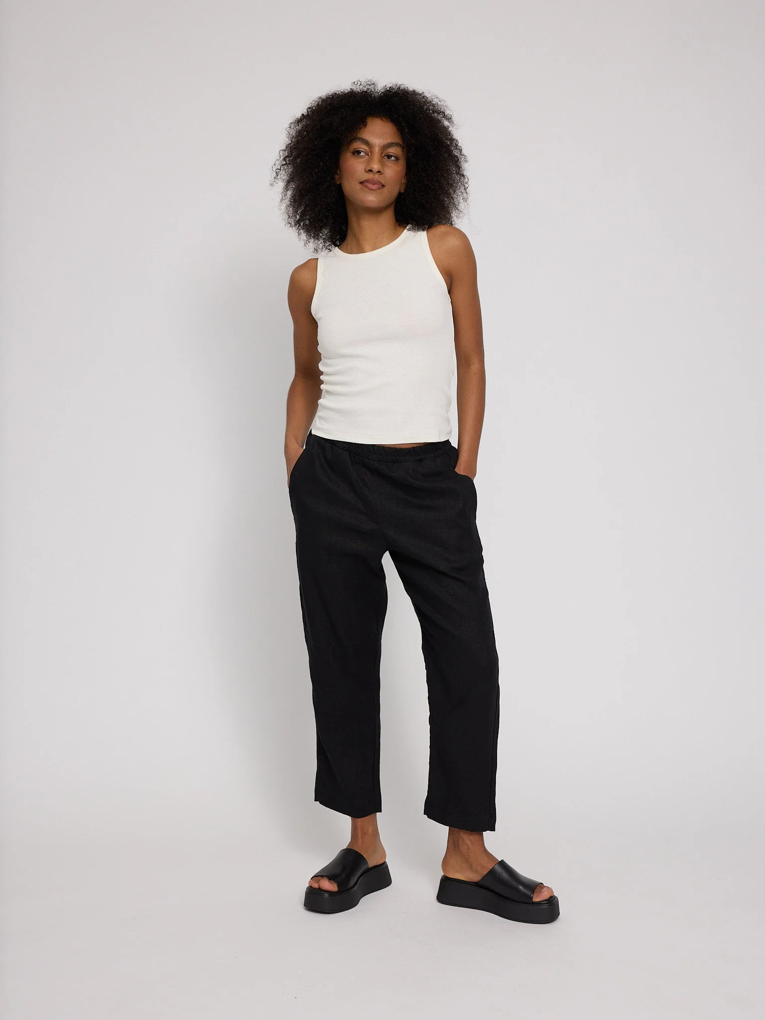 Straight Leg Linen Pants - Image 35