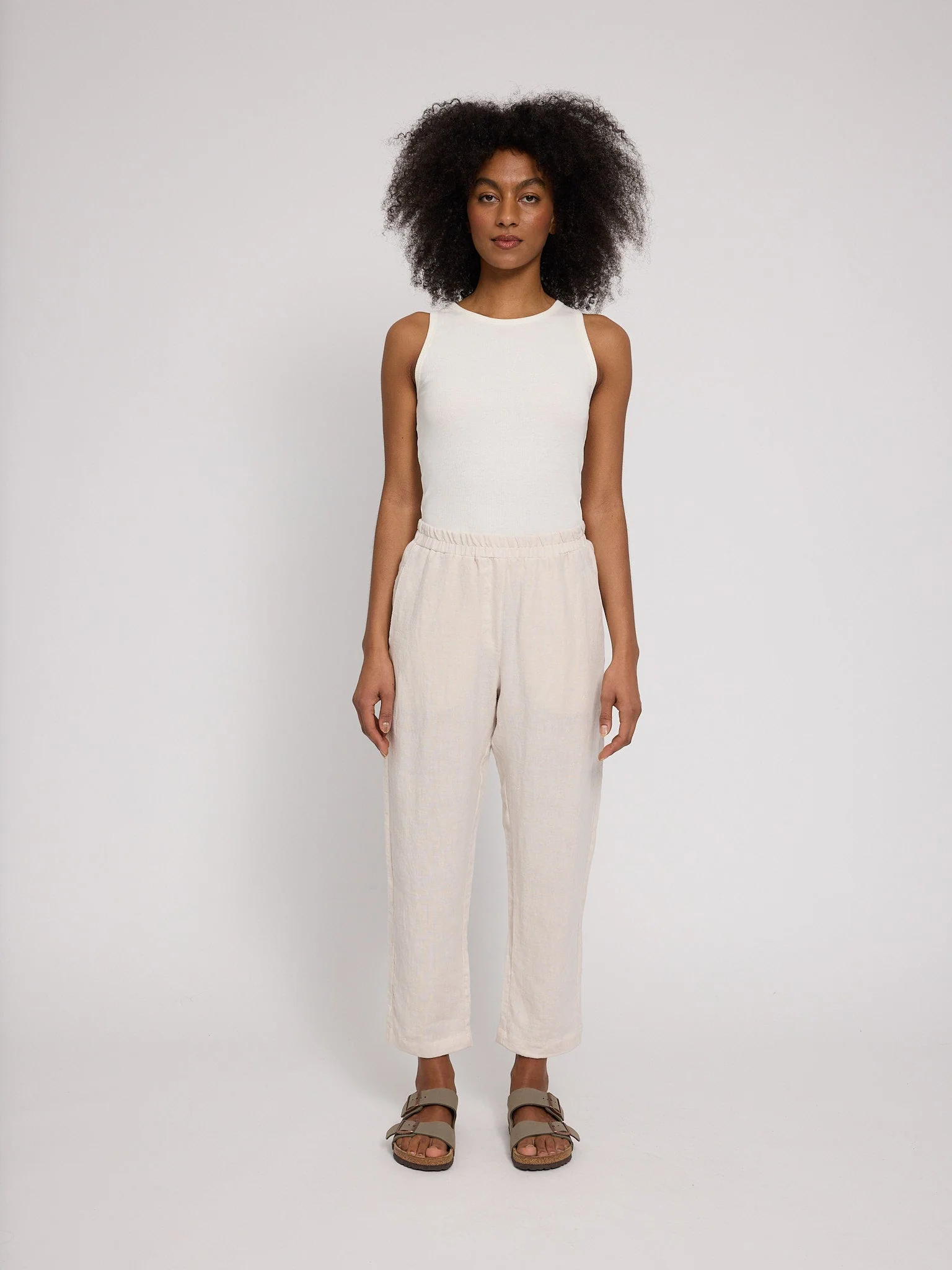 Straight Leg Linen Pants - Image 4