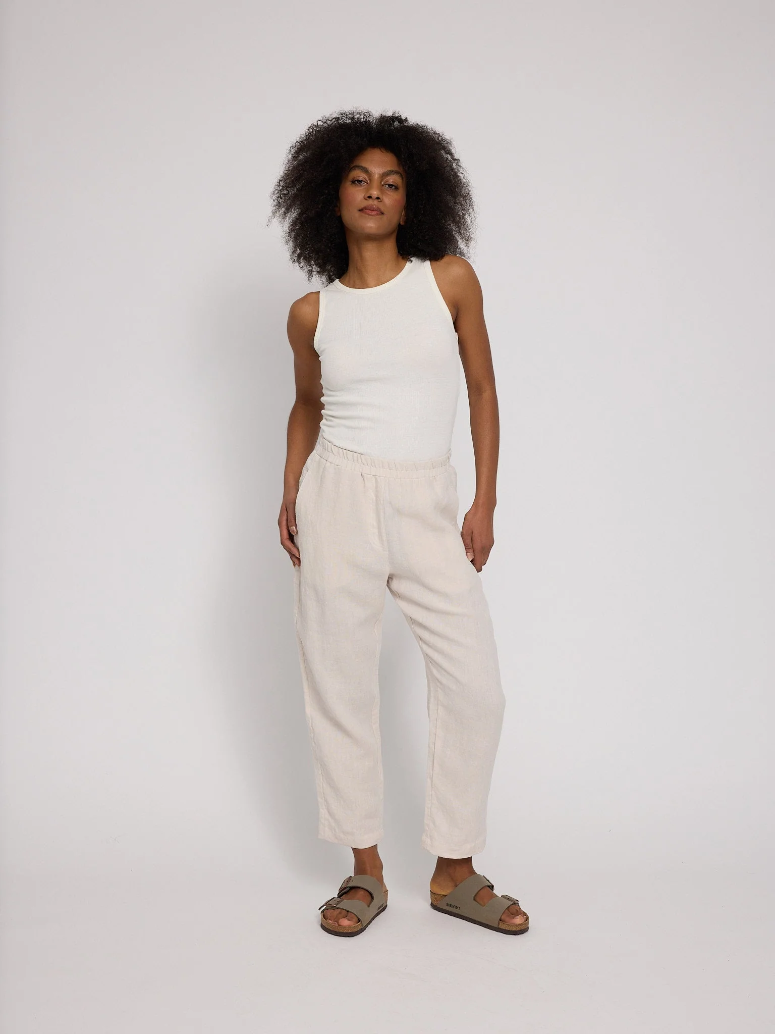 Straight Leg Linen Pants - Image 5