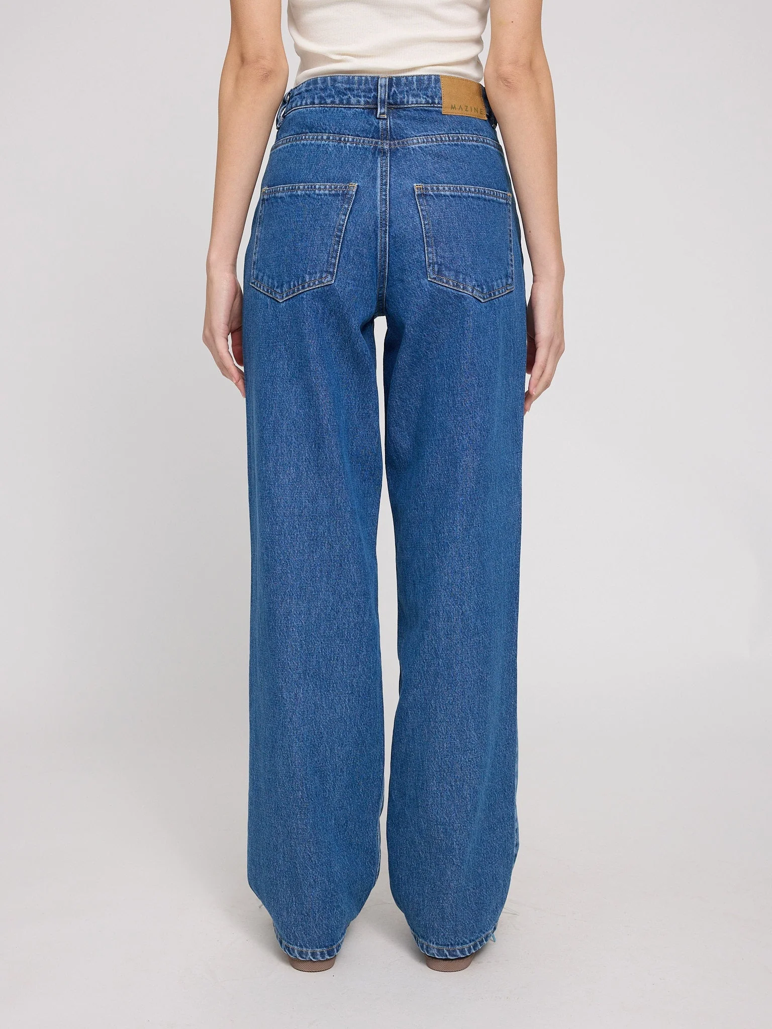 Wide Leg Denim Pants - Image 2