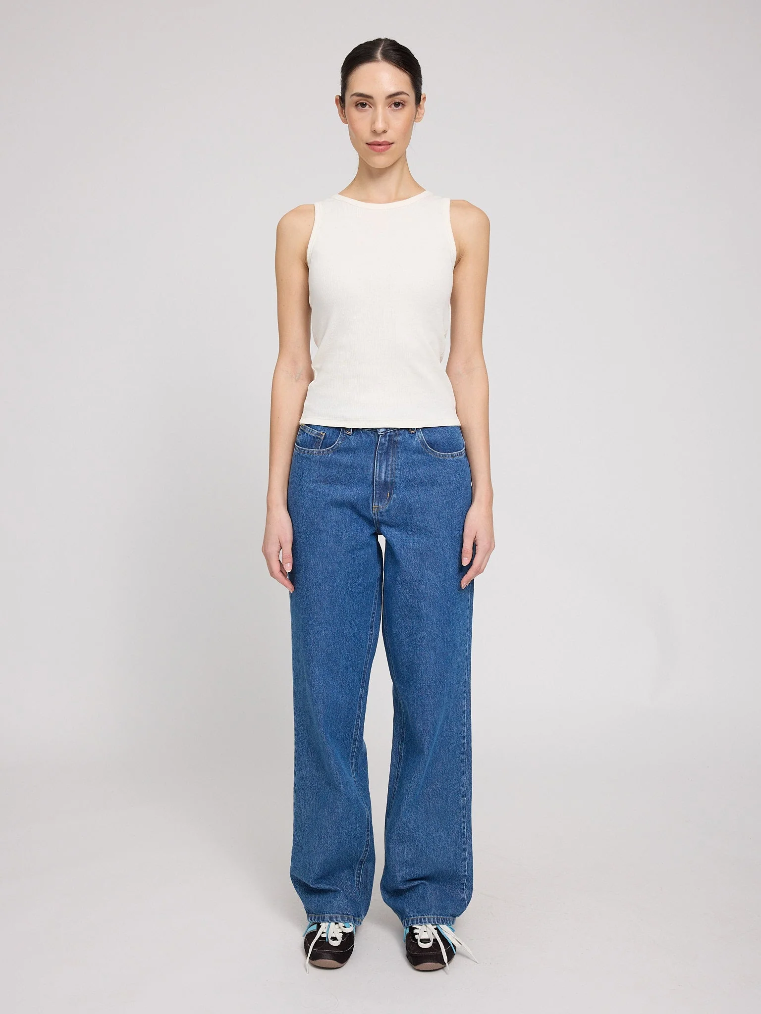 Wide Leg Denim Pants - Image 5