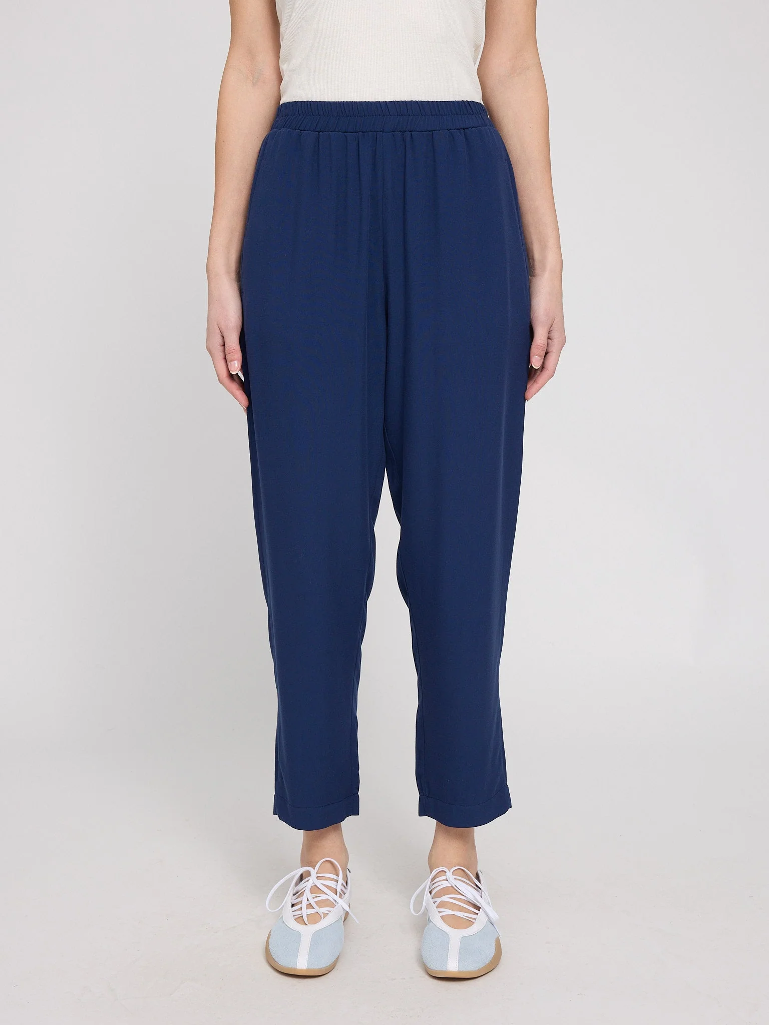 Straight Leg Viscose Pants