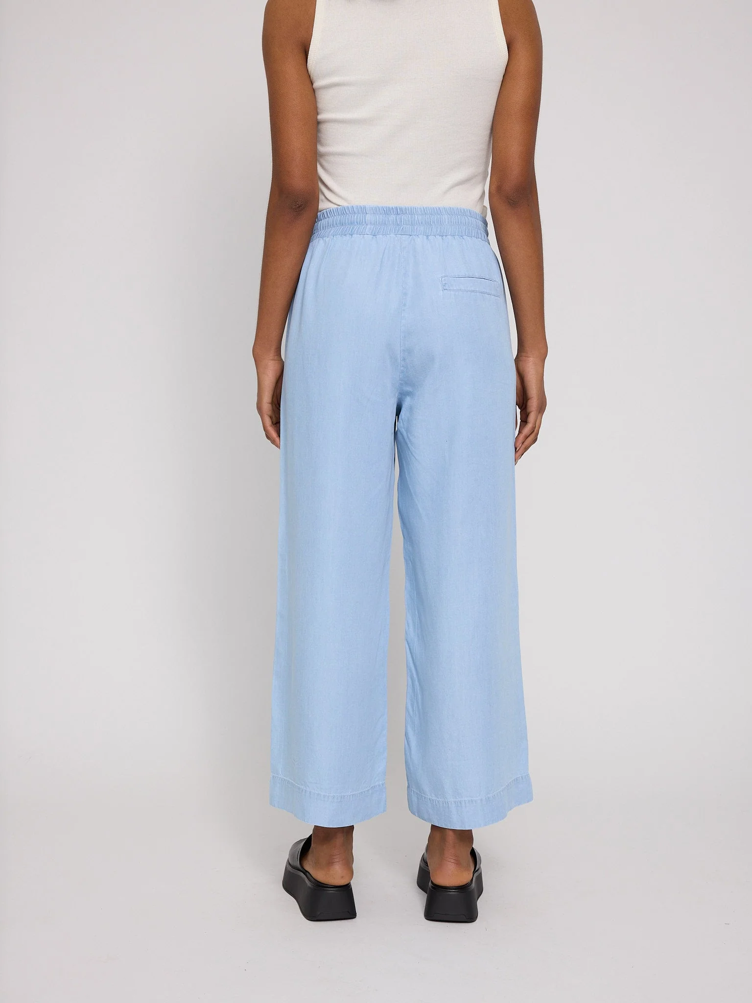 Wide Leg Tencel Pants Elastic - Image 9